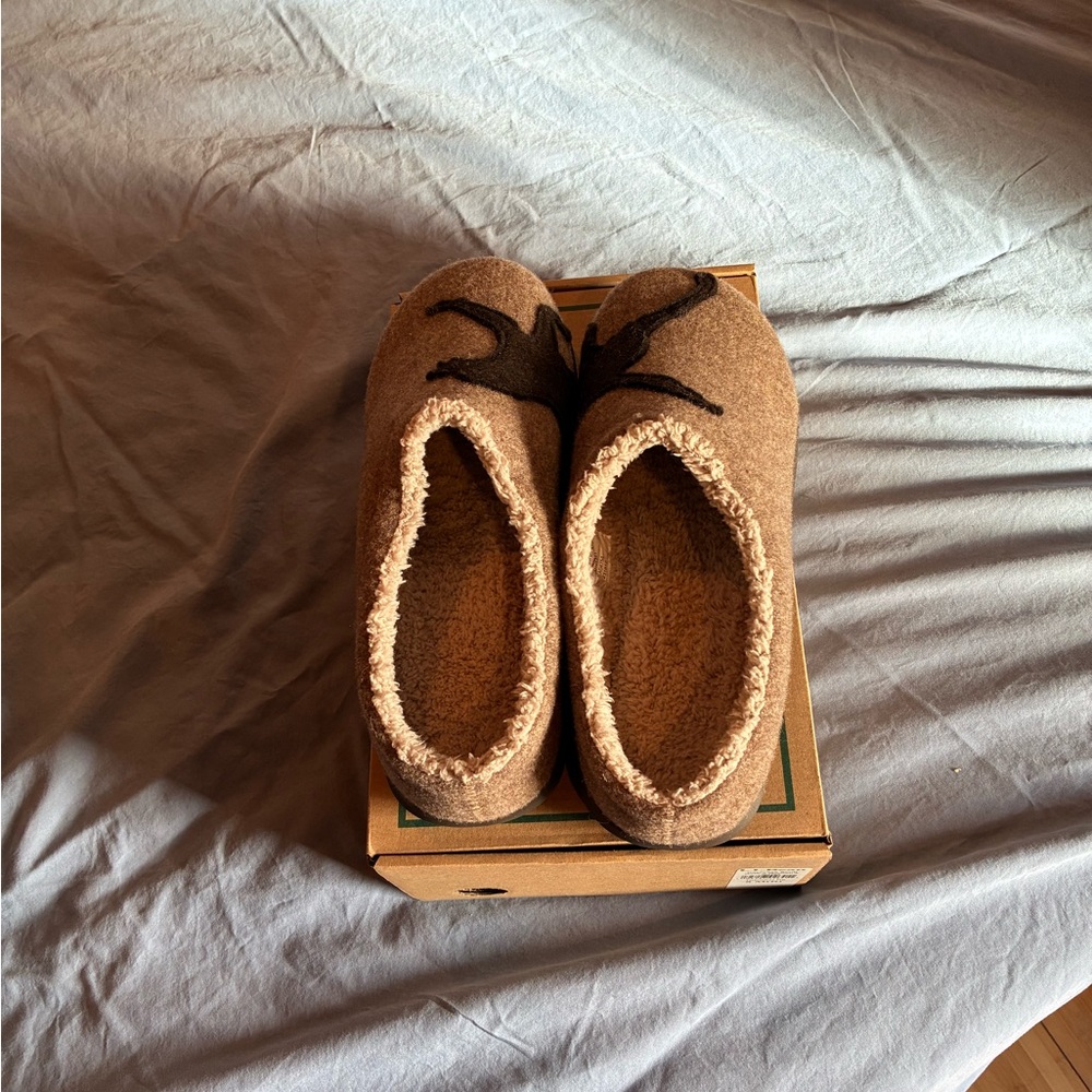 Cozy Brown Slippers with dog Design